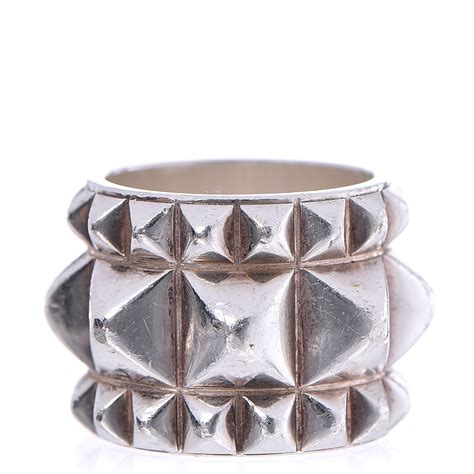 hermes simple silver ring